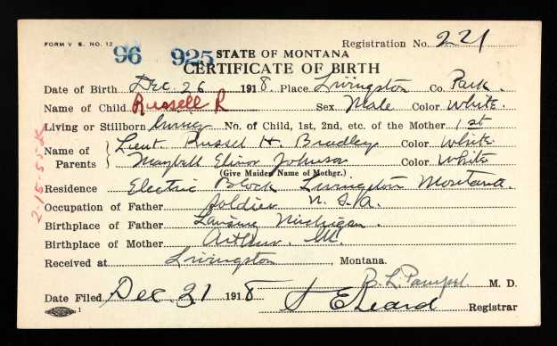 RussellRBradley- Birth Cert